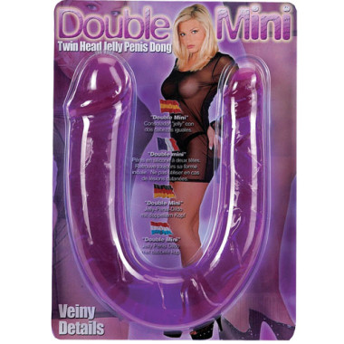 Двухсторонний фаллоимитатор - Double Mini Dong - Clear Lavender