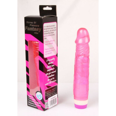Реалистичный вибратор - Classic Jelly Vibe Pink 20,8 cm.