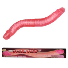Двухсторонний фаллоимитатор - Elastic Jelly Double Dong, Pink, 36cm Двухсторонний фаллоимитатор - Elastic Jelly Double Dong, Pink, 36cm