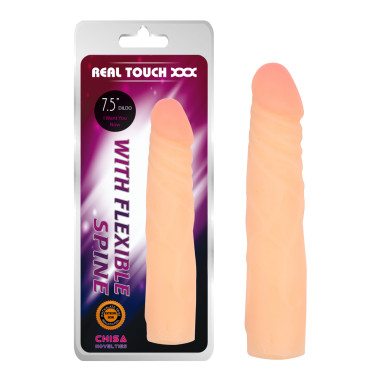 Фаллоимитатор без мошонки - Dildo with Flexible Spine 7.5"