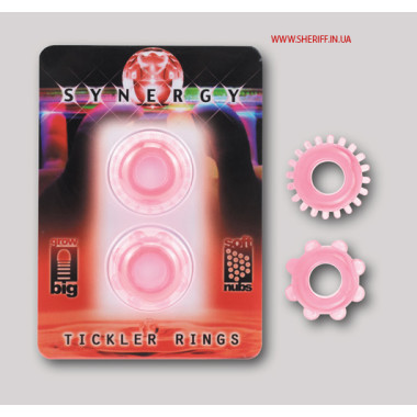 Эрекционные кольца - Synergy Tickler Rings, 2er Set, pink