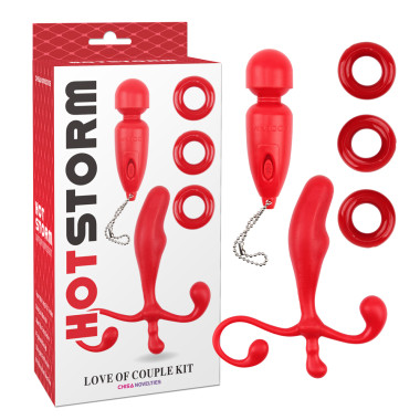 Набор секс-игрушек - Anal Wave Probe Kit Hot Storm Red